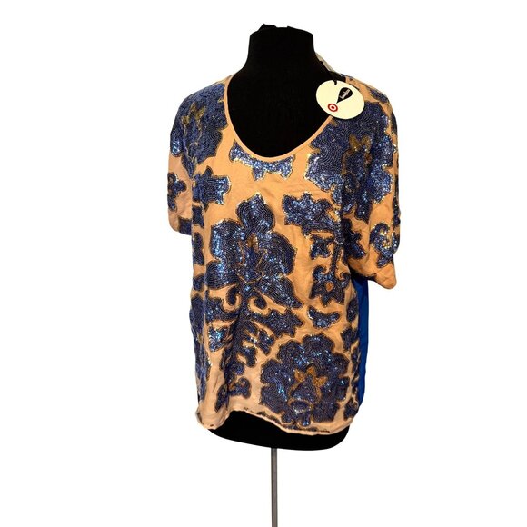 NWT Tracy Reese for Neiman Marcus + Target Designer Collaboration Sequin Top - Picture 1 of 11